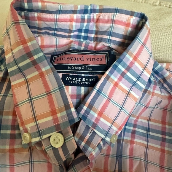 Vineyard Vines Pink Plaid Button-Up Shirt - Picture 2 of 3